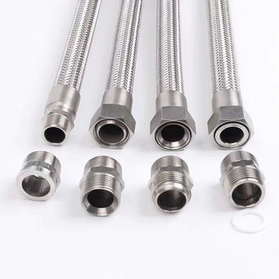 Plastic Lined Stainless Steel Flexible Hose Custom 3-12mm Thickness