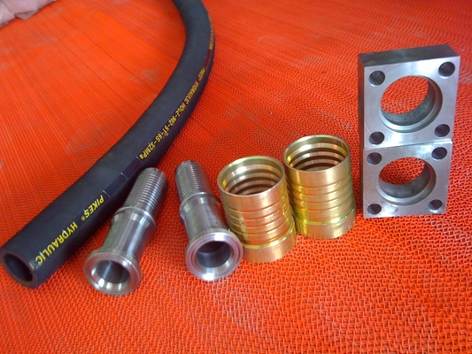 القماش المطاط ارتفاع ضغط خرطوم هيدروليكي سلك مقاومة النفط مضفر خرطوم مرن 1-100MPa