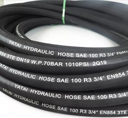 أسلاك الفولاذ خرطوم مضفر الأنبوب الهيدروليكي OEM حجم الضغط العالي 1-100MPa