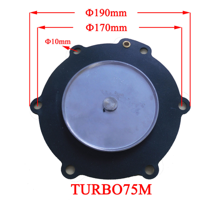 غشاء صمام النبض الكهرومغناطيسي حجم مخصص نموذج TURBO-DB16 75M 1.5 بوصة